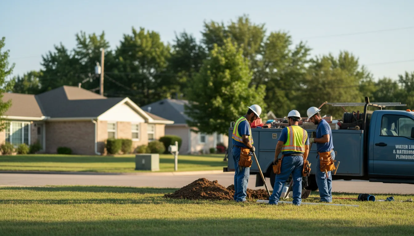 Residential water line and bathroom plumbing service in Victoria, TX
